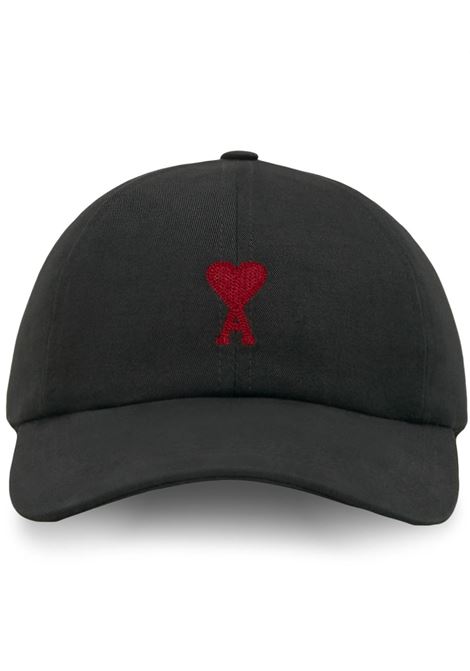 Black Ami-de-Coeur-motif cap - AMI PARIS unisex AMI PARIS | BFUCP006AW0041001